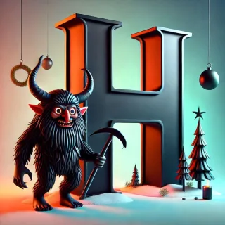 Krampus — letter H (variant 2)