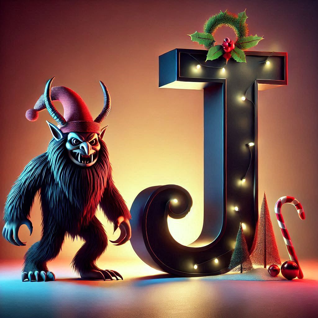 Krampus — letter J (variant 2)
