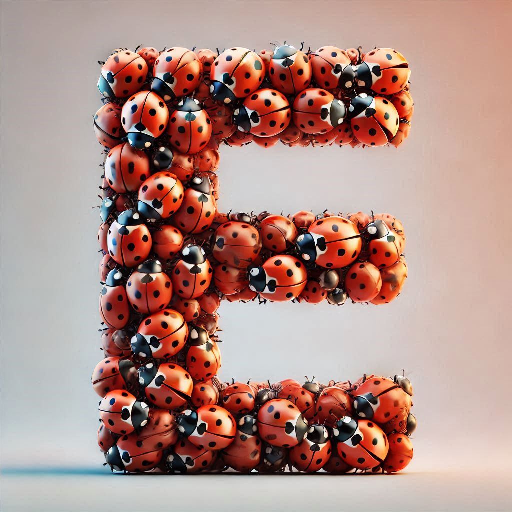 Ladybird 2 — letter E (variant 2)
