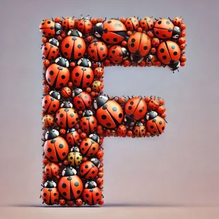 Ladybird 2 — letter F (variant 2)
