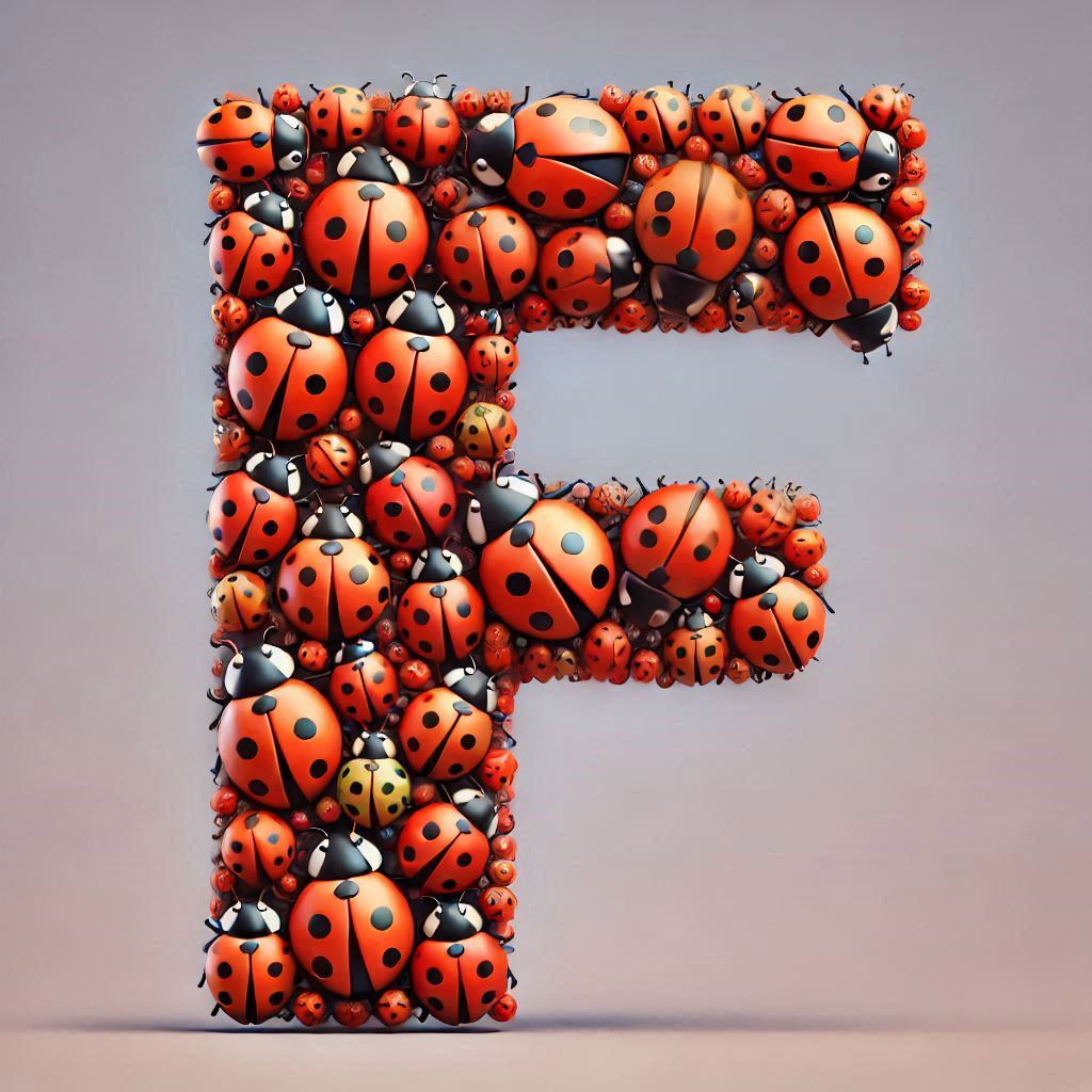 Ladybird 2 — letter F (variant 2)