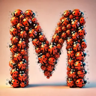 Ladybird 2 — letter M (variant 2)
