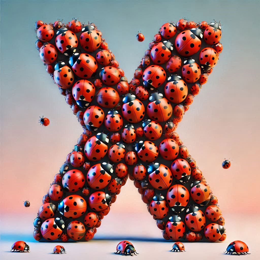 Ladybird 2 — letter X (variant 2)