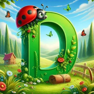 Ladybird 3 — letter D (variant 2)