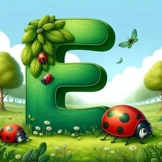 Ladybird 3 — letter E (variant 2)