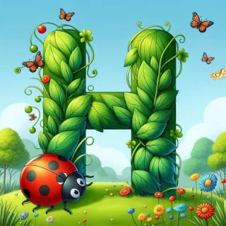 Ladybird 3 — letter H (variant 2)