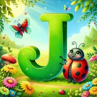 Ladybird 3 — letter J (variant 2)