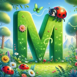 Ladybird 3 — letter M (variant 2)