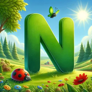 Ladybird 3 — letter N (variant 2)