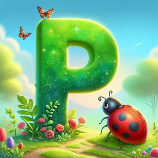Ladybird 3 — letter P (variant 2)