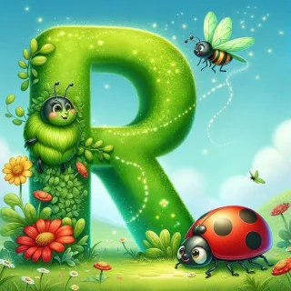 Ladybird 3 — letter R (variant 2)