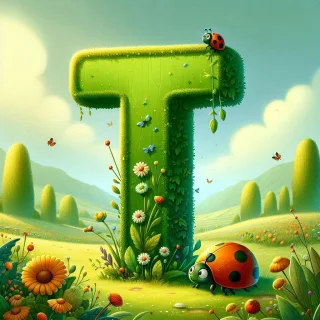 Ladybird 3 — letter T (variant 2)