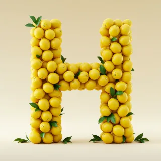 Lemon 2 — letter H (variant 2)