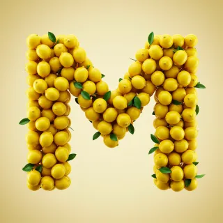 Lemon 2 — letter M (variant 2)