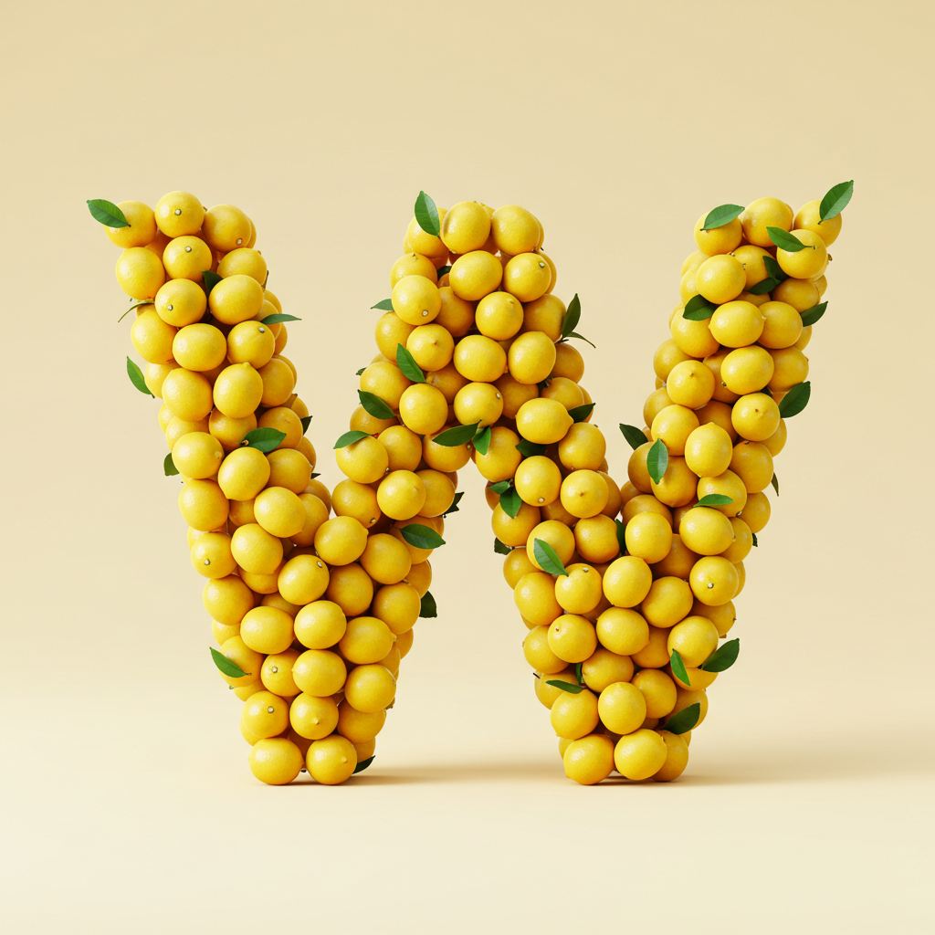 Lemon 2 — letter W (variant 2)
