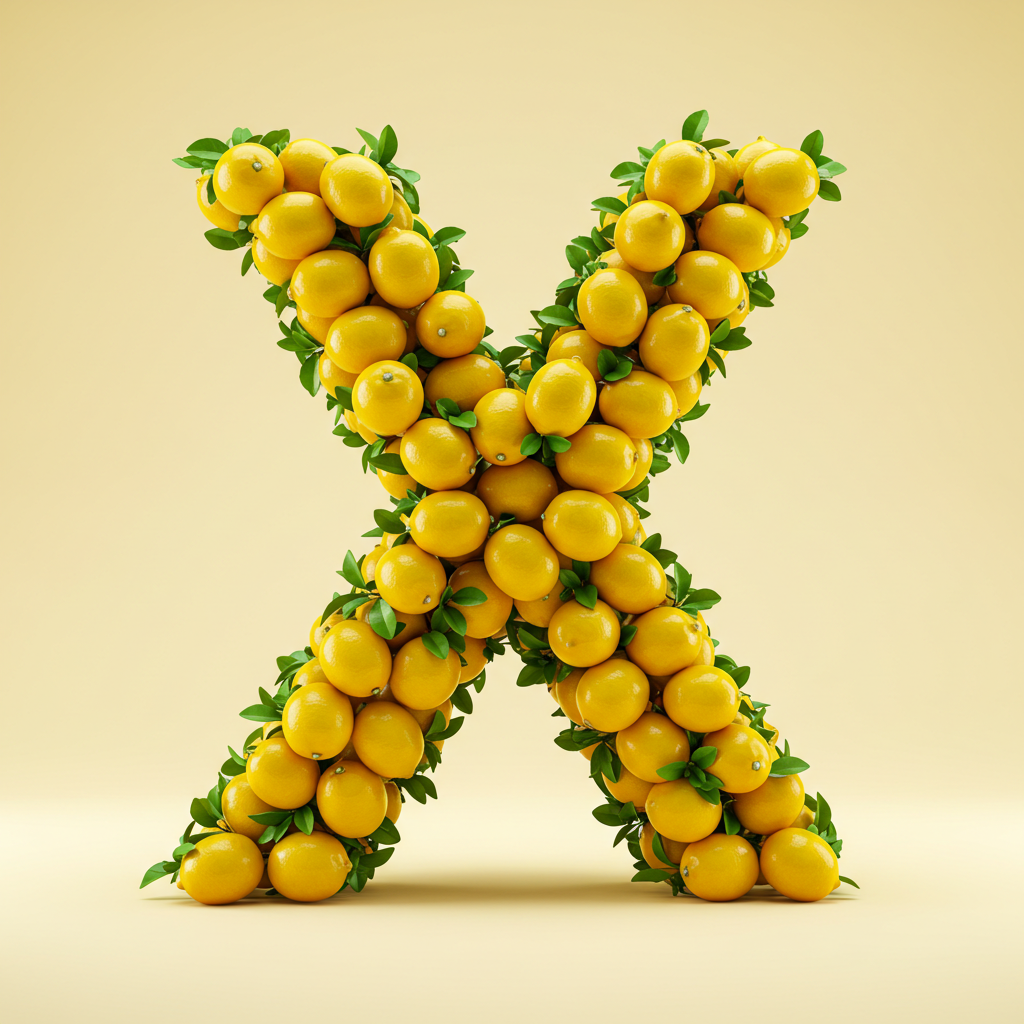 Lemon 2 — letter X (variant 2)