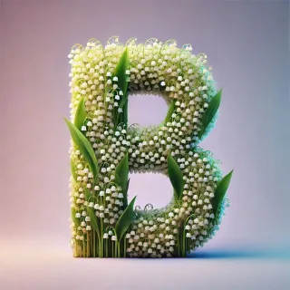 Lily of the valley — letter B