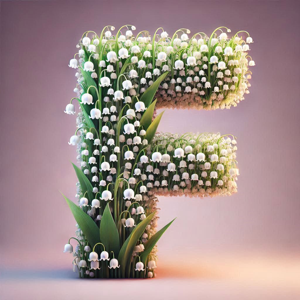 Lily of the valley — letter F