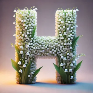 Lily of the valley — letter H