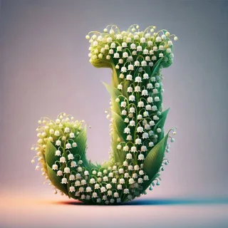 Lily of the valley — letter J