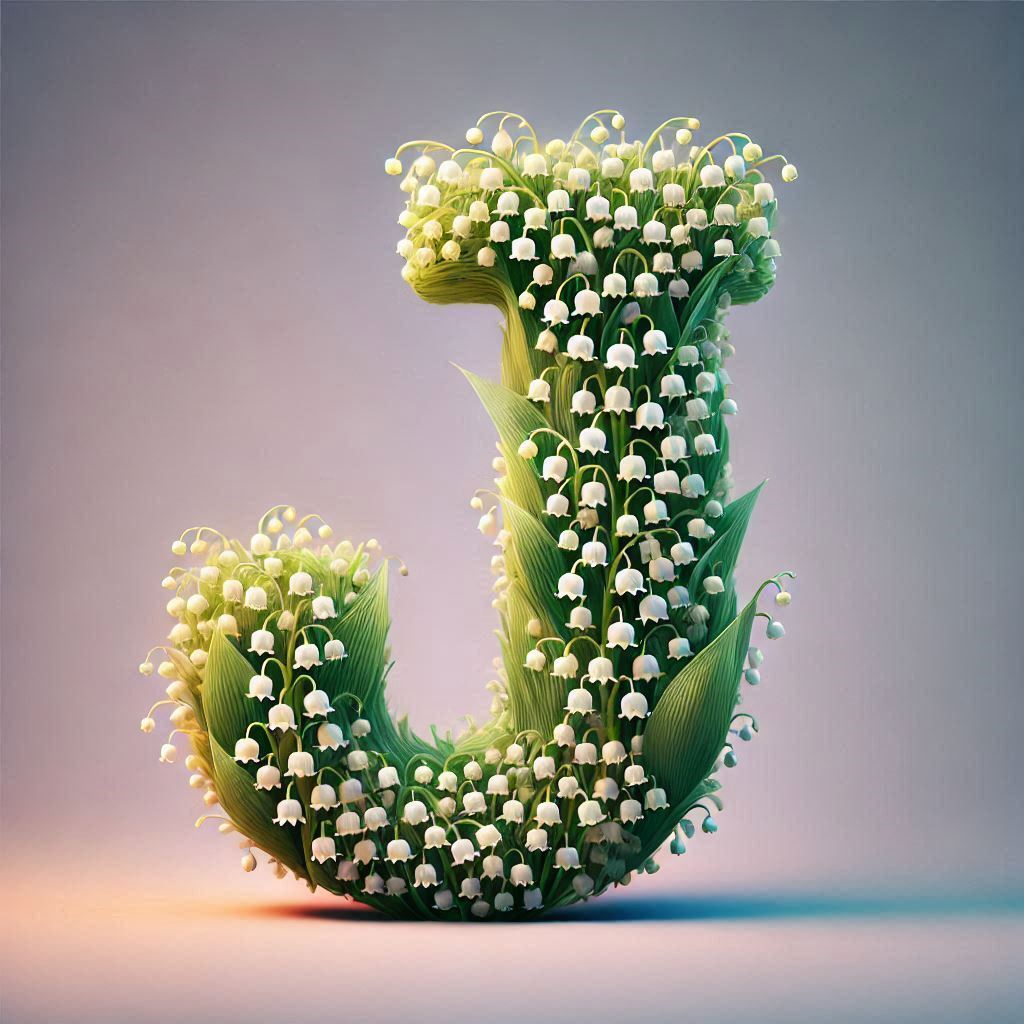 Lily of the valley — letter J