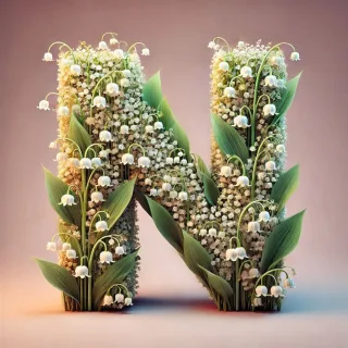Lily of the valley — letter N