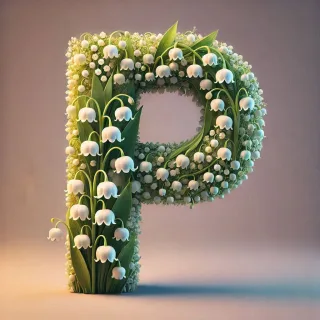 Lily of the valley — letter P