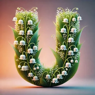 Lily of the valley — letter U