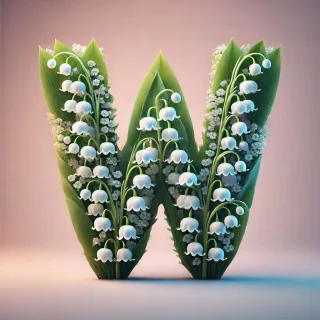 Lily of the valley — letter W