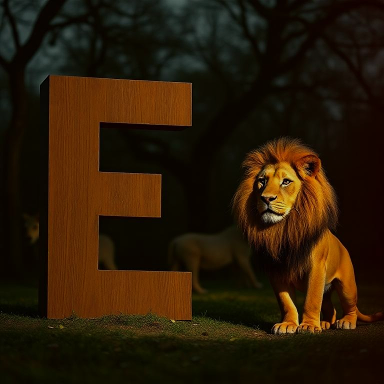 Lion 2 — letter E