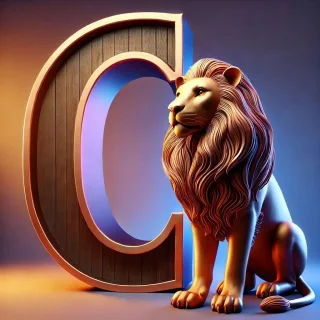 Lion 3 — letter C (variant 2)