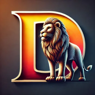 Lion 3 — letter D (variant 2)