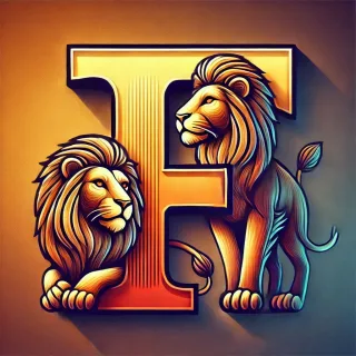 Lion 3 — letter F (variant 2)