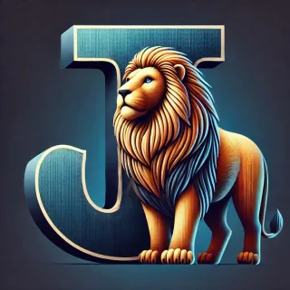 Lion 3 — letter J (variant 2)