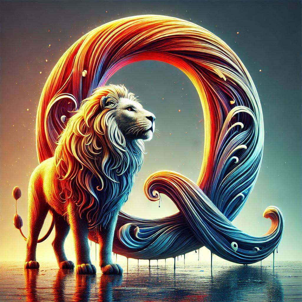 Lion 3 — letter Q (variant 2)