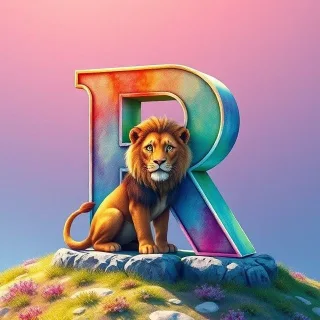 Lion — letter R