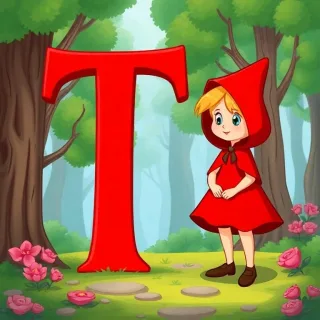 Little Red Riding Hood — letter T