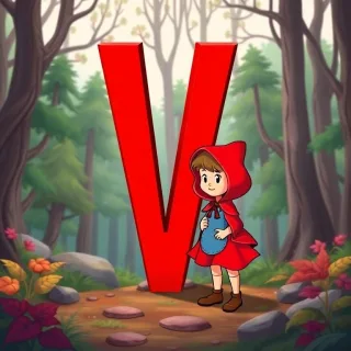 Little Red Riding Hood — letter V