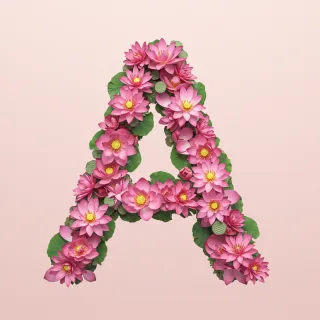 Lotus — letter A (variant 2)