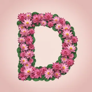 Lotus — letter D (variant 2)