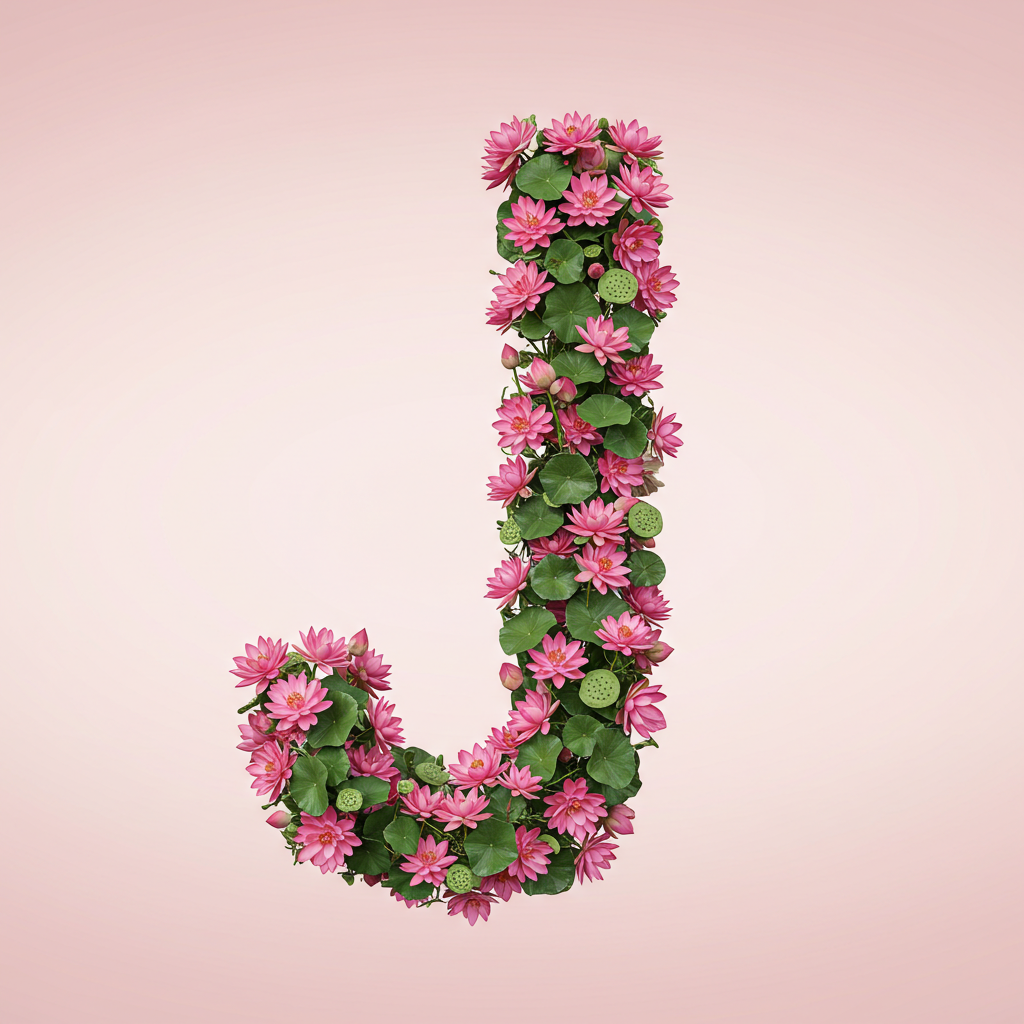 Lotus — letter J (variant 2)