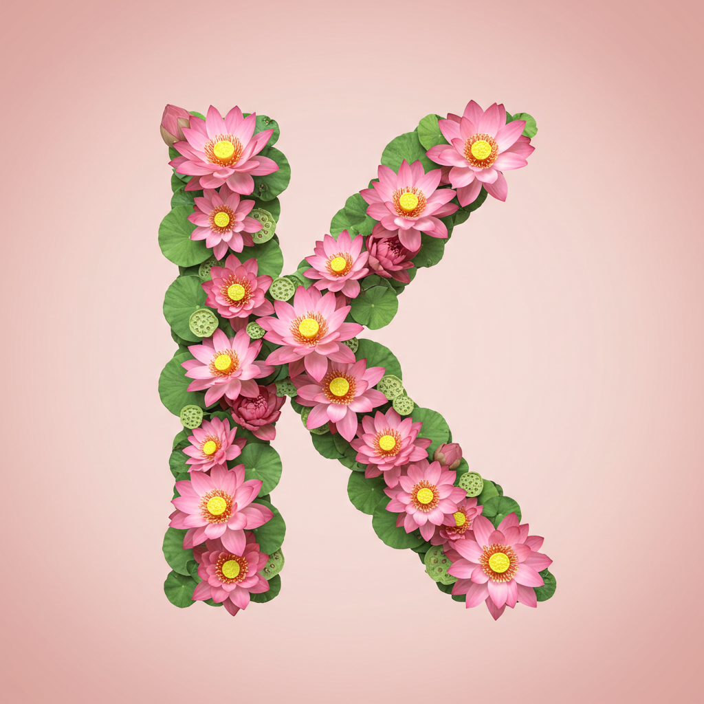 Lotus — letter K (variant 2)