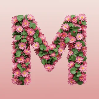 Lotus — letter M (variant 2)