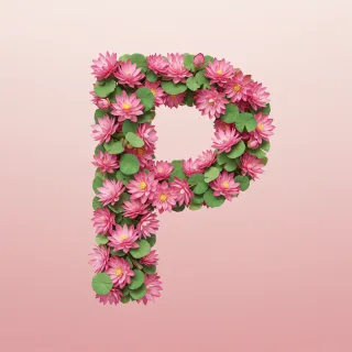Lotus — letter P (variant 2)