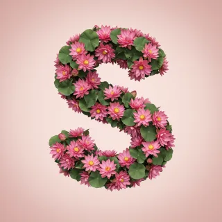 Lotus — letter S (variant 2)
