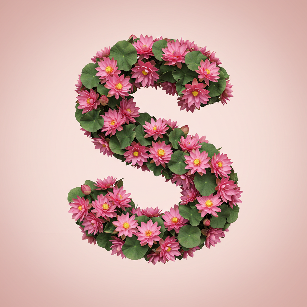 Lotus — letter S (variant 2)