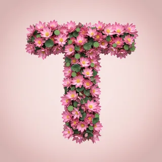 Lotus — letter T (variant 2)