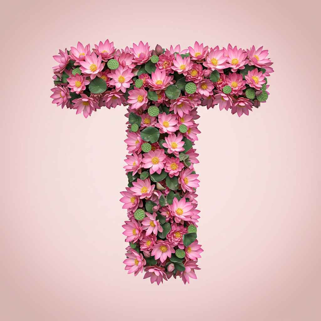 Lotus — letter T (variant 2)