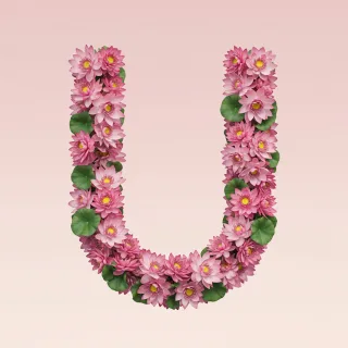Lotus — letter U (variant 2)