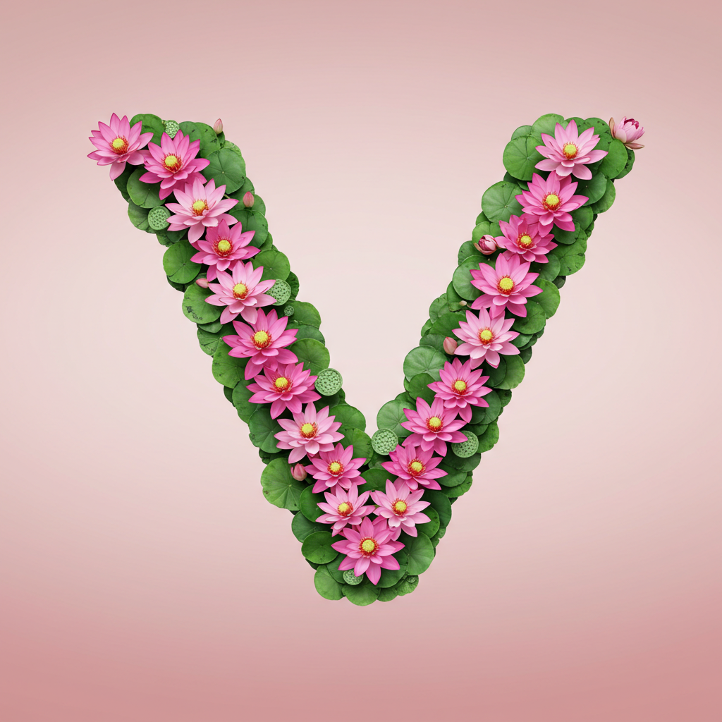 Lotus — letter V (variant 2)